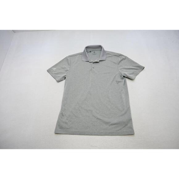 Adidas Golf Polo PrimeGreen Gray Short Sleeve Athletic Golf Shirt Mens Sz Medium - Picture 5 of 8